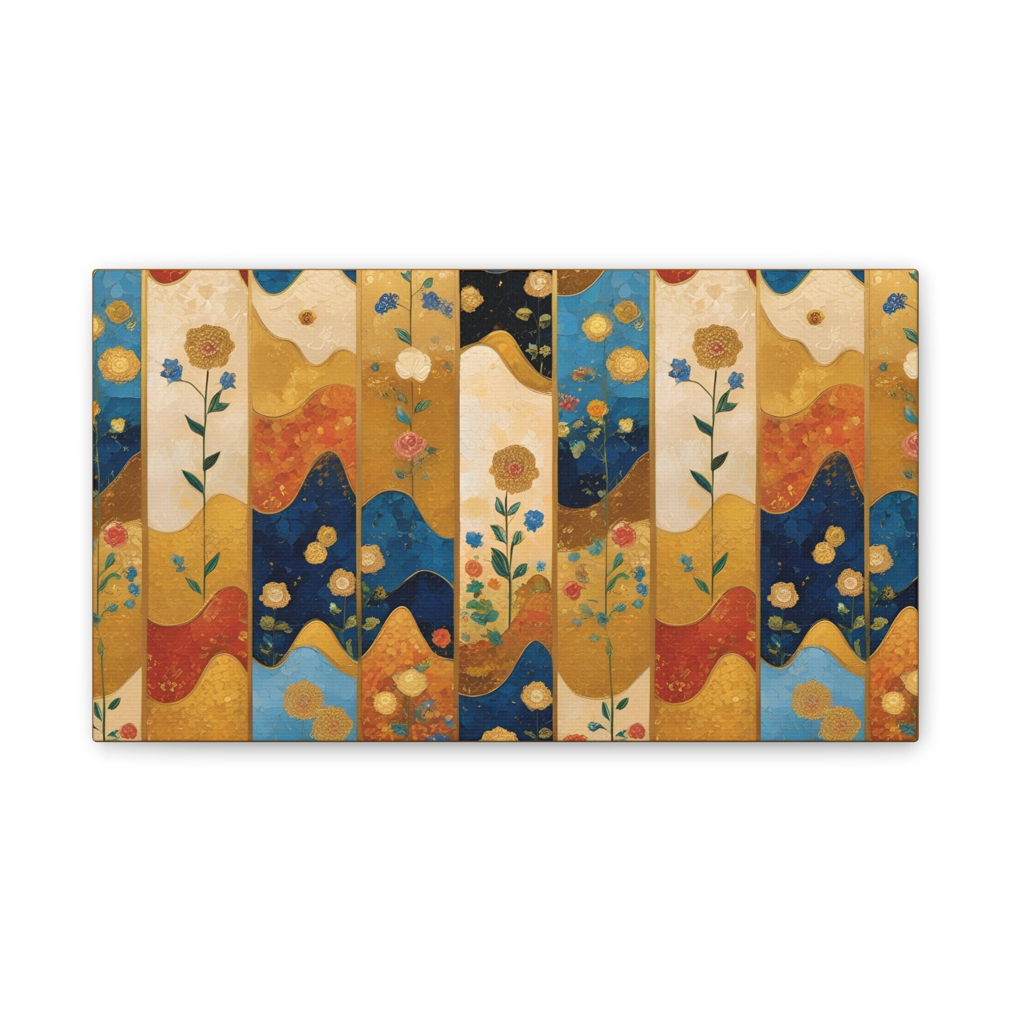 Vibrant Floral Boho Wall Art Stretched Canvas Art Print - Rosetta Creative Boutique